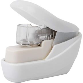 Stapleless Stapler, White Labor Saving Manual Needleless Stapling Machine Office Accessory for Booklet Brochures Newspapers