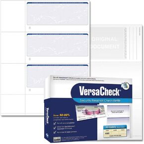 Versacheck Secure Form #3001-750 فارغة شخصية S 3 لكل ورقة - الأزرق Prestige - 250 ورقة