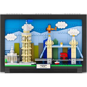 DAHONPA London City Postcard Building Sets 564 pcs - World Famous Architectural Model Wall Art Crafts Ideas, Painting Frame for Room Decor, Toys Gifts for Kids and Adults