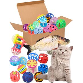 14 قطعة Cat Toys Pack -Pack - مجموعة ممتعة ، تتضمن مجموعة Catnip العضوية للقطط الداخلية و Kittens Toys