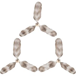 FUKUMARU Cat Wand Toy Natural Feather, Cat Toy Feather Replacement (3 PCS Feather Replacement)