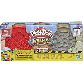 Play-Doh Wheels Brick & Stone Buildin' Compound 2 Pack of 8 Oz Cans