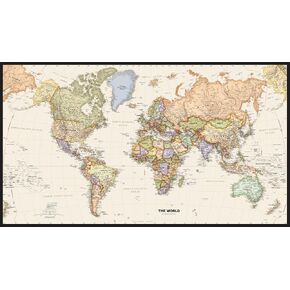 Legacy World Wall Map - 50" x 28.5" Laminated