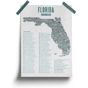 Florida State Park Map - Checklist
