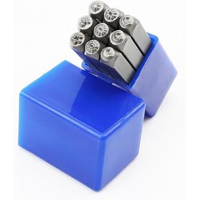 9Pcs Metal Sun And Star Set For Stamping Metal Leather Jewelery Making 3MM (1/8") Steel Stamping Tool Leather Crafting