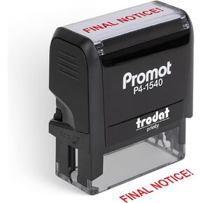Promot Final Notice - Self Inking Rubber Stamp - Ink Stamps
