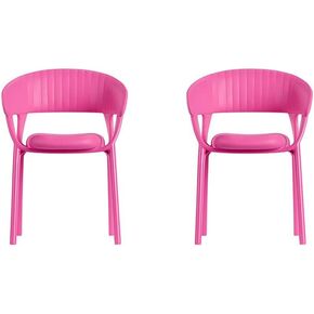 Replacement Parts for Barbie Doll Dreamhouse Doll House Playset HMX10 - Replacement Set of 2 Two Pink Chairs