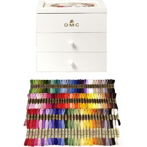 DMC Modular Storage Box Includes 100 Skeins of DMC Six-Strand Embroidery Floss