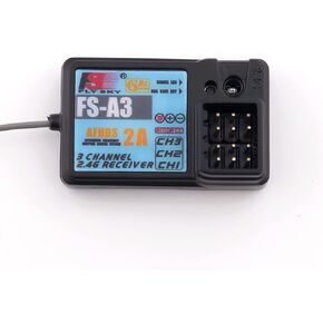 Flysky FS-A3 Waterproof Receiver AFHDS2A 2.4G 3CH for Flysky GT2E GT2G Transmitter RC Car Boat (1pcs FS-A3 Waterproof)