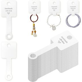 100 Pcs Keychain Packaging, Bracelet Packaging Self Adhesive Bracelet Display Card Small Business, Bracelet Stand for Supplier Jewelry, Bracelet, Earring Display Jewelry Making Supplies(White) in Kuwait