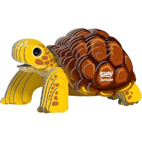 Eugy Tortoise 3D Puzzle - 34 Piece Eco-Friendly Educational Toy Puzzle for Boys, Girls & Kids Ages 6+