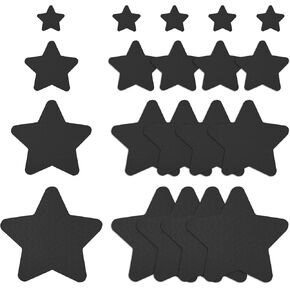 20Pcs Down Jacket Repair Patches Waterproof Self Adhesive Pre-Cut Nylon Repair Patches Kit for Jackets Coats Clothing Tents Sleeping Bags, Star