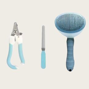 3-piece set cat brush, cat brushes for indoor cats, cat brush for shedding, used to manage matted hair, remove shed hair and dirt