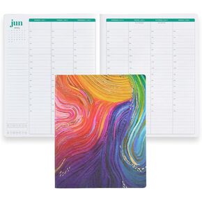 Erin Condren 2025 Softbound Life Planner (Jan - Dec 2025), 8" x 10" 12-Month Weekly & Monthly Planner Journal, Hourly Layout, Soft Cover, Layflat Binding, Evolve Cover & Interior Design