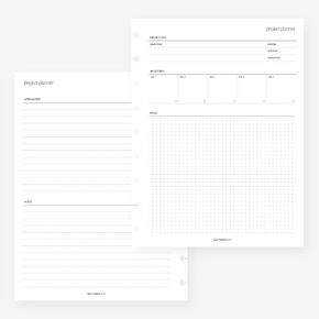 Classic Happy Planner Project Planner Insert Agenda Refill for 9-Discs Discbound Notebook 7 x 9.25