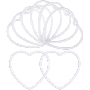 20Pcs Heart Shape Dream Catcher Rings DIY Hanging Ornaments Creative Dream Catcher Hoops for Crafting Home Decoration and Wedding Decor