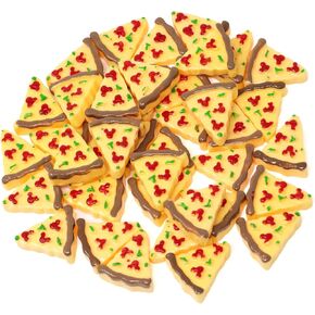 Honbay 40PCS Simulated Delicious Pizza Flatback Resin Charms Imitation Food Triangle Pizza Slime Charms Cheese Slice Baking Resin Embellishments Pizza Cake Resin Cabochons Decoration Accessories