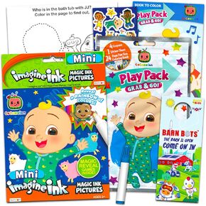 Cocomelon Mess Free Coloring Book Set - Cocomelon No Mess Coloring Bundle Includes 2 Cocomelon Activity Books with Mess Free Markers Plus Door Hanger | Cocomelon Coloring Pages