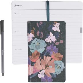 Erin Condren 2025 Pocket Planner and Pen Set, (Jan - Dec 2025) 12-Month Weekly & Monthly Planner with Pen Included, Horizontal Layout, Bold Blooms Soft Cover Design with Canvas Interior Design