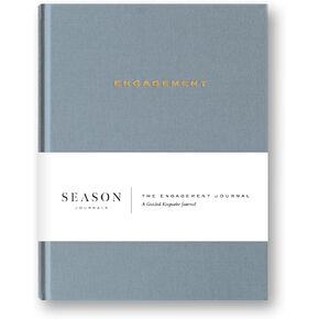 Engagement Journal | Book for Engaged Couples | Gift for Bride to Be | Wedding Planning Book Organizer | Slate Blue