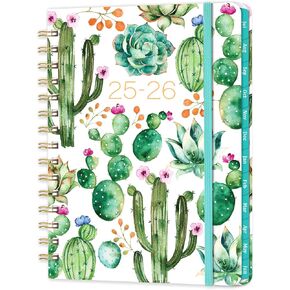 2025-2026 Planner - Planner 2025-2026, Weekly and Monthly Planner, Jul 2025 - Jun 2026, 8.5" x 6.4", Planner with Hardcover, Twin - Wire Binding, Monthly Tabs, Elastic Closure, Daily Organizer