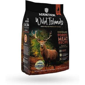 Addiction Wild Islands Forest Meat Dry Cat Food, Premium Venison Recipe with High-Protein & Grain-Free Formula for Primal Cat Nutrition - 4lbs