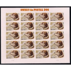 Owney The Postal Dog Sheet of 20 Forever Stamps Scott 4547