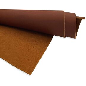 Muse Craft Flawless 12''X11.5'' 5-6oz Dark Brown Tooling Leather Finished Full Grain Cowhide Leather Import A Grade Leather Hide 1.8-2.1mm Tooling Sewing Hobby Workshop Crafting Leather