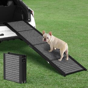Dog Ramp for Car, 71"x20" Dog Ramps for Large Dogs with Anti-Slip Rug Surface, Portable Folding Dog Ramp Up to 300LBS, Outdoor Dog Ramp for Trucks, SUV, High Bed
