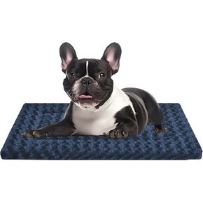 Dog Crate Bed Pad – Reversible Fleece Mat for Small, Medium, Large Dogs – Soft & Washable Anti-Slip Dog Bed Mat for Cages and Kennels – Comfortable, Durable Sleeping Pad for Dogs