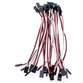 Maxmoral 20PCS 5.9 Inch 26awg 30 Cores Male to Male Lead Plug Servo Extension Cable for RC Model Aeroplanes