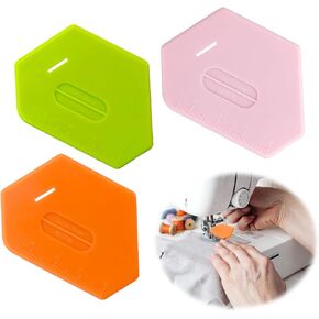 3PCS Magnetic Seam Guide for Sewing Machine, Multifunctional Polygonal Seam Guide Hemmer Guide with Scale, Portable Magnetic Sewing Guide, Sewing Machine Accessories for Universal Sewing Machines