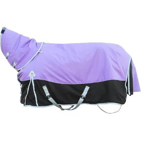 1600D Horse Blanket Winter Waterproof,400g Warm Cotton Filling Liner 1600D Premium Turnout Horse Blanket,Medium Weight Waterproof Blanket 72 inches