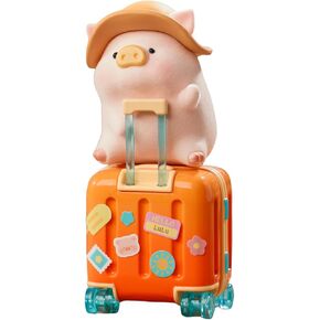 Lulu The Piggy Travel Series 8PCs Cute Pig Figures Collectible Toys Birthday Gift