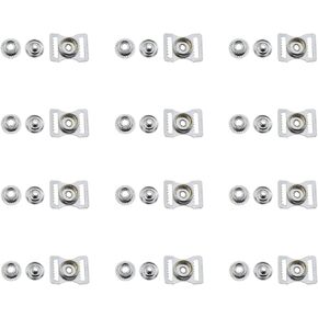 DGZZI 12 Sets 1.05x0.78inch Helmet Webbing with Toothed Adjustable Hat Buckle Helmet Repair Kit Metal Buckle for Sports Helmet for Mounting Repairing Baseball and Football Metal Helmet Visors