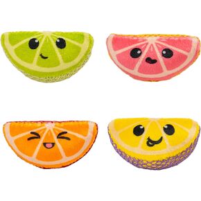 Catstages Dental Fruit Wedges 4 Pk, Soft and Textured Catnip Chew Toys That Help Clean Teeth, Multicolored