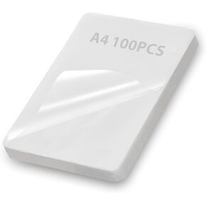 Locamp Laminating Sheets, 100PCS Thermal Laminating Pouches, Lamination Sheet for A4 Paper, 8.6x11.9-Inch Clear Thermal Laminating Plastic Paper Laminator Sheets