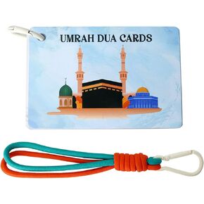 20 Umrah Dua Cards, Step-by-Step Guide, Prayers & Supplications, Flashcards, Umrah Mubarak Gift, Islamic Dua Reminder Cards, Convenient Carrying Strap, Perfect for Umrah Pilgrims