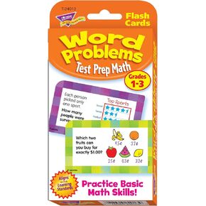 Test Prep Math Word Problems (Grades 1-3)Challenge Cards®