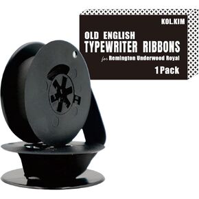 Universal Typewriter Ribbon for Remington Typewriter Ribbon Smith Corona Old English Typewriter Ribbon Universal Typewriter Ribbon Twin Spool Type Writer Typewriter Ink Ribbon (Black, 1 Pack)