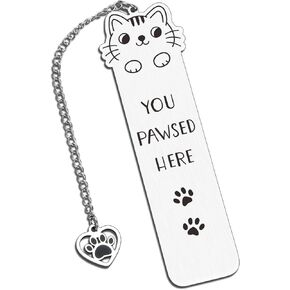 Christmas Stocking Stuffers for Teens Girls, Cute Cat Bookmark Gifts for Book Lovers Cat Stuff Cat Lover Gifts for Women Men Cat Mom Dad Cat Gifts for Cat Lovers Book Reading Accessories Bookish Gifts