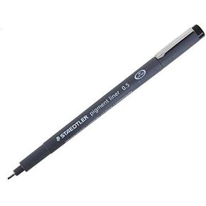 STAEDTLER PIGMENT LINER 0.5mm BLACK INK [Pack of 2]