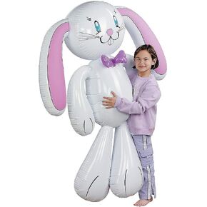 Large Inflatable Bunny - Over 5 Feet Tall - Easter Party Decorations, Novelty Toys