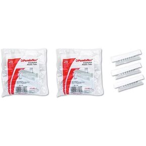Pendaflex Hanging File Tabs, 1/3 Cut, 3.5 Inch, White, Clear, 25/Pack
