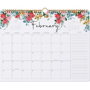 2025-2026 Calendar - Jokotha Wall Calendar 2025, Calendar Runs From Jan 2025 - Jun 2026, 15" x 12", Twin-Wire Binding, Hanging Hook, Floral Design
