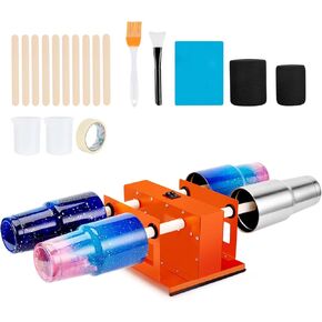 Fixm Cup Turner Tumbler Kit ، مفتاح مزدوج مفتاح Tumbler Turner لصنع كوب DIY ، مجموعة كاملة من الملحقات ، رغوة قابلة للتعديل ، هادئة وفعالة ، متوافقة مع معظم البهلوانات والزجاجات الزجاجية