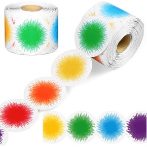 Zonon 65 Feet Colorful Poms Bulletin Board Borders Scalloped Die Cut Bulletin Border Trim Rolled Classroom Borders for Bulletin Board Back to School Classroom Chalkboard Desks Lockers Decor