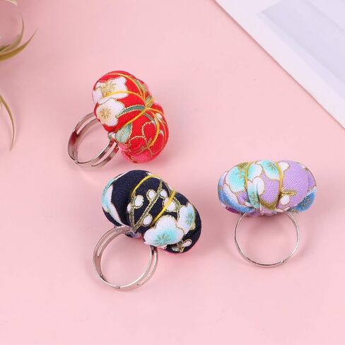 Healifty 3pcs Pin Cushion Ring لخياطة دبوس الإبرة وسادة الإصبع pincusion قابلة للتعديل للملحقات وسادة سلامة سلامة الخياطة (لون عشوائي) (لون عشوائي) in Kuwait