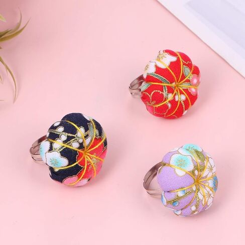 Healifty 3pcs Pin Cushion Ring لخياطة دبوس الإبرة وسادة الإصبع pincusion قابلة للتعديل للملحقات وسادة سلامة سلامة الخياطة (لون عشوائي) (لون عشوائي) in Kuwait