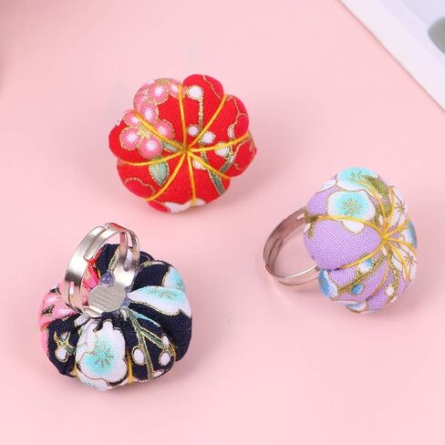 Healifty 3pcs Pin Cushion Ring لخياطة دبوس الإبرة وسادة الإصبع pincusion قابلة للتعديل للملحقات وسادة سلامة سلامة الخياطة (لون عشوائي) (لون عشوائي) in Kuwait